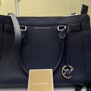 Michael Kors Leather Satchel Crossbody Bag